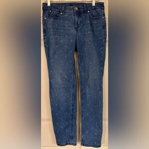 Talbots Simply Flattering Collection Ankle with Anchor Design Jeans Size 4